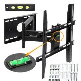 Lumsing Articulating Full Motion Multi Position TV Tilt Swivel Wall Mount for 14-Inch to 40-Inch LEDLCDPlasma TVs with Magnetic Bubble Level Black