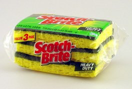 Scotch-Brite Heavy Duty Scrub Sponge (HD-3), 3/Pack