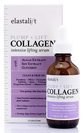 Collagen Lifting, Plumping, Firming Serum Anti-Aging Collagen Serum for Face Improves Elasticity, Evens Skin Tone, Plumps, Lifts Sagging Skin Non-Greasy Wrinkle Serum Made in USA by Elastalift