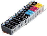 Skia Ink Cartridges  12 Pack Compatible with Canon 8PGI-5BK ClI-8BK CLI-8C CLI-8M CLI-8Y for PIXMA iP4200 PIXMA MP500 PIXMA MP530 PIXMA MP610 PIXMA MP800 PIXMA MP800R PIXMA MP810 PIXMA MP830 PIXMA MP950 PIXMA MP960 PIXMA MX850
