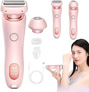 Modira Shaver, Modira Mermaid Shaver, Waterproof Electric Razor for Women, 2 in 1 Electric Shaver Razors for Women, Women Electric Shaver, Women'S Bikini Trimmers, Ipx7 Waterproof Wet & Dry (Pink)