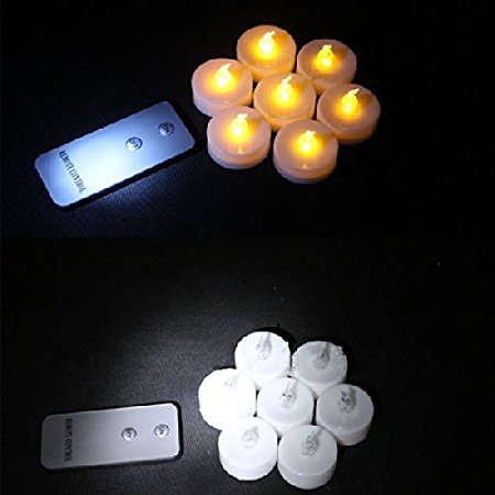 Backto20s Flameless LED Tealight Candles with Wireless Remote Control 8-pack
