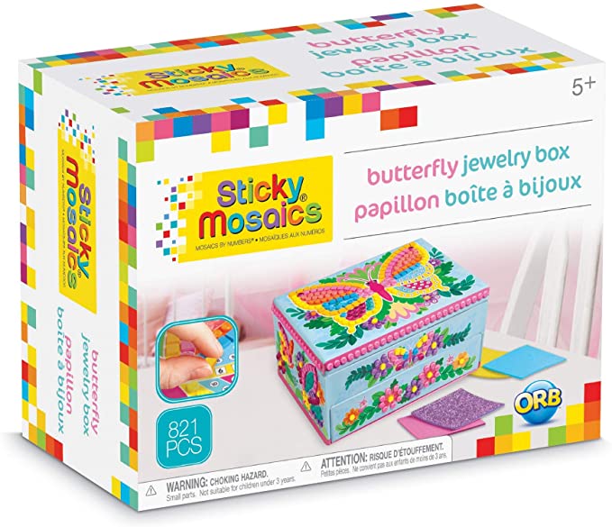 ORB Sticky Mosaics Butterfly Jewelry Box
