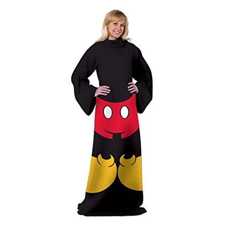 Disney, Mickey Mouse, Mickey Wear 48-Inch-by-71-Inch Adult Comfy Throw with Sleeves by The Northwest Company