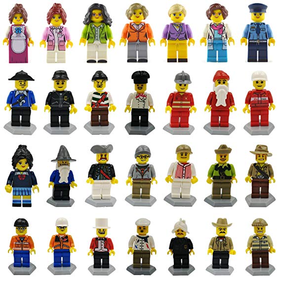 Maykid Mini Figures Set-28 Piece Minifigures Set of Professions, Building Bricks of Community People from Different Industries Complete, Building Blocks Kids Educational Toy Gift