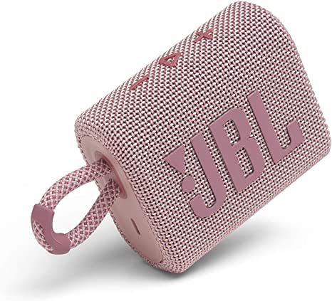 JBL Go 3: Portable Speaker with Bluetooth, Built-in Battery, Waterproof and Dustproof Feature - Pink