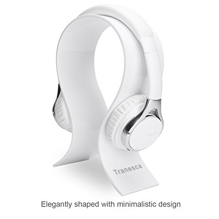 Tranesca Acrylic Headphone stand - White (Not for extra large headphones)