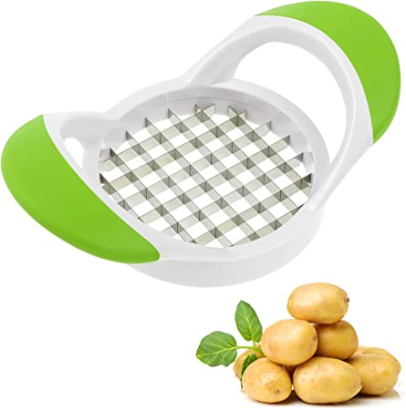 DOITOOL 1PC Multi- purpose Potato Cutting Device, Stainless Steel French Fry Cutter, Square Sharp Potato Slicer for Restaurant Home Kitchen