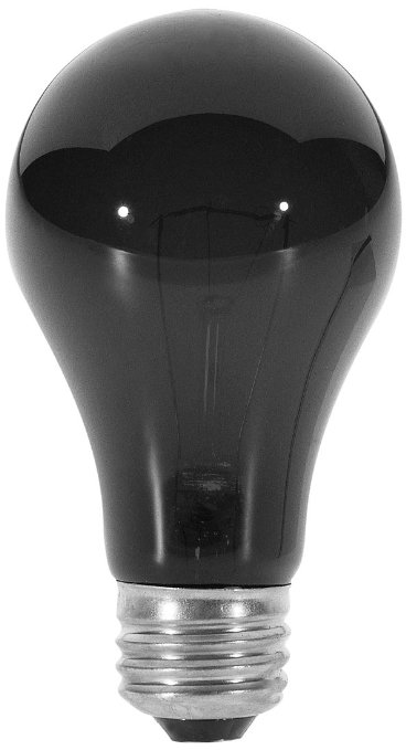 Satco S3920 75 Watt A19 Incandescent Light Bulb, Black Light