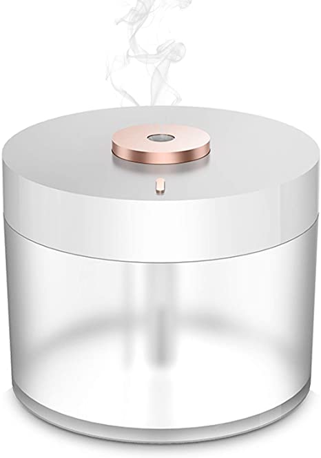 Jpodream Cool Mist Humidifier, 780ml Mini Small Humidifier with Night Light for Baby and Plant, Built-in 2000mAh Battery, 2 Spray Modes, 25dB Whisper Quiet and Auto Shut Off - White