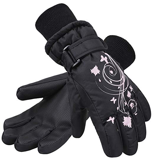 SimpliKids Girl's Waterproof Thinsulate Insulation Ski & Snowboard Gloves