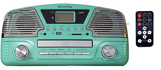 TechPlay ODC35 TR, 3 Spead turntable, programmable MP3 CD player, USB/SD, radio & remote control