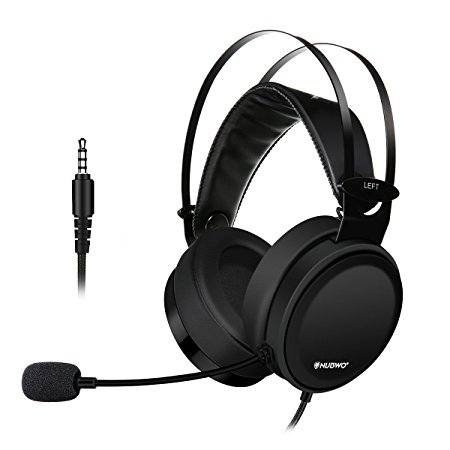 Computer Headset, ELEGIANT Stereo Over-Ear Gaming Headphone Noise-Cancelling Flexible Mic Adjustable Headset, 3.5mm Lightweight Noise Reduction Super Bass Headset for PS4 Xbox One Laptop Mac Phone