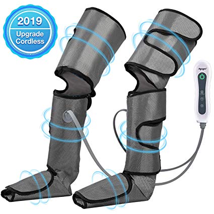 Leg Massager for Circulation, Air Compression Foot Massager for Thighs, Calf, Legs and Feet, Compression Boot Wraps for Restless Leg, Muscle Pain, Lymphedema, Edema, for Home Office Travel use