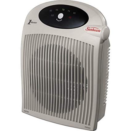 SunBeam Electric Portable Cozy Space Heater Fan with ALCI Safety Plug