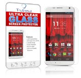 Motorola Moto X Screen Protector - Tempered Glass - Package Includes Microfiber Cleaning Wipe Installation Tips with Video - Retail Packaging - by TruShield
