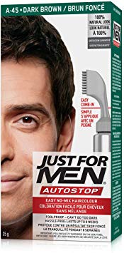 Just For Men AutoStop Men's Comb-In Hair Color, Dark Brown