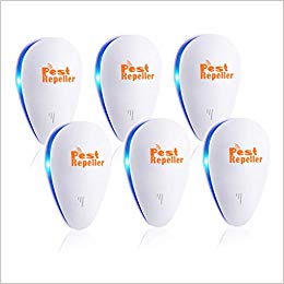 Ultrasonic Pest Repeller Plug in Pest Reject, Electric Pest Control Repellent for Bed Bugs, Cockroach, Rat, Spider, Flea, Ant, 6 Pack