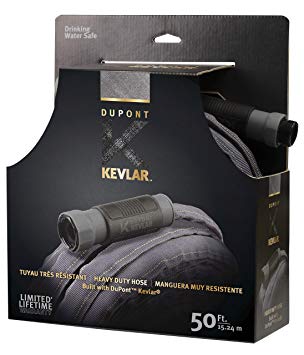 DuPont KV82001 Kevlar 50' Heavy Duty Fabric Hose, Black