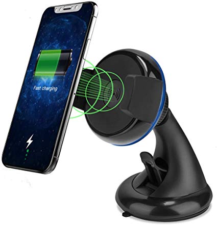 Wireless Car Charger,iFuntec Car Mount Air Vent Car Phone Holder, Multifunctional Wireless Car Phone Charger Mounts for iPhone X/8/8 Plus,Samsung Galaxy S9/S9 /S8/S8  Co (Wireless Car Charger)
