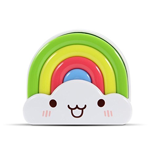 OxyLED BN01 LED Baby Kids Night Light Rainbow Toddler Nightlight With Voice Light Sensor - Plug In Wall Light Lamp