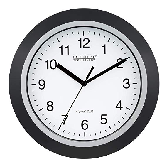 La Crosse Technology WT-3102B 10-Inch WWVB Self-Set Analog Wall Clock and Automatic DST Reset