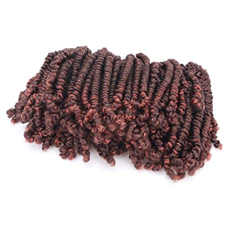 Toyotress Bob Spring Twist 6 Inch(160 strands), Short Fluffy Twist, Pre-Twisted Pre-Looped Crochet Install Hair Super Cute & Versatile Crochet Braids (6 Inch, T350)