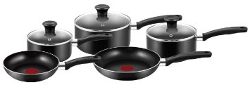 Tefal A157S546 Essential Cookware Set - Black 5 Pieces