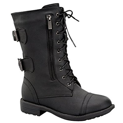 Top Moda Pack-72 Women's Military Lace up Boots