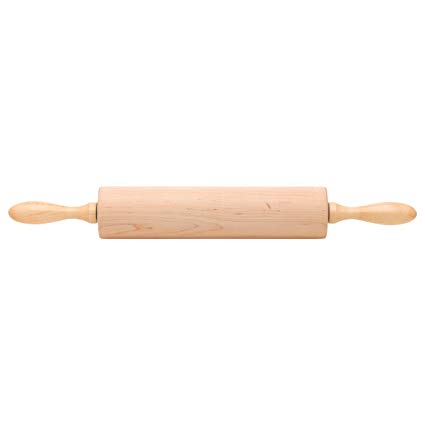Ateco 12275 Professional Rolling Pin, 12-Inch Barrel, Made of Solid Rock Maple, Made in the USA