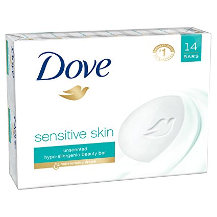 Dove Beauty Bar, Sensitive Skin 4 oz, 14 Bar