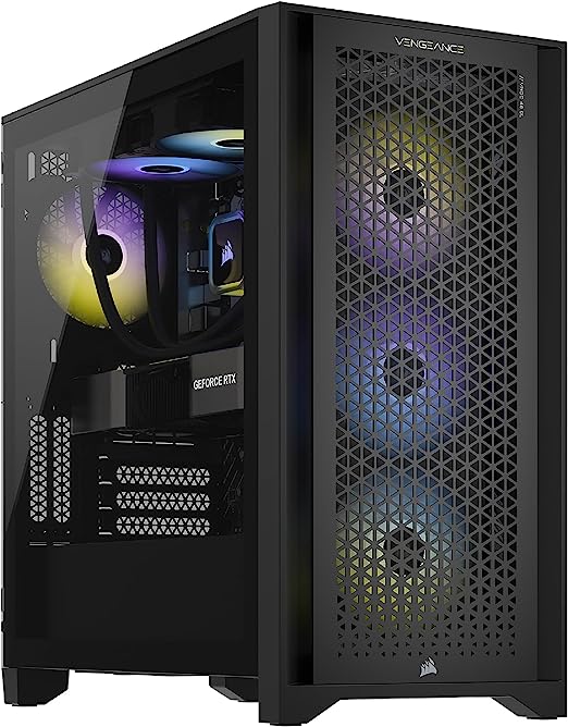 Corsair Vengeance i7400 Series Gaming PC - Liquid Cooled Intel® Core™ i9 12900K CPU - NVIDIA® GeForce RTX™ RTX 4090 GPU - 2TB M.2 SSD - 64GB Vengeance RGB DDR5 Memory - Black