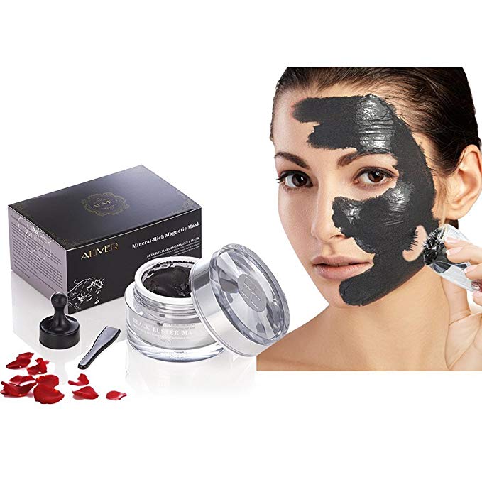 Aliver Mineral-Rich Magnetic Face Mask Pore Cleansing Removes Skin Impurities with Iron Based Skin Revitalising Magnetic Age-Defier Formula 50ml