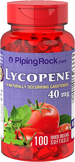 Piping Rock Lycopene 40 mg 100 Quick Release Liquid Caps Naturally Occurring Carotenoid Dietary Supplement