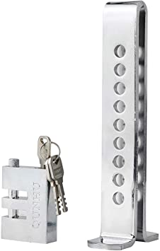 FLK Tech Car Lock Stainless Steel Clutch Lock Accelerator Lock Anti-Theft Device with 3 Keys …