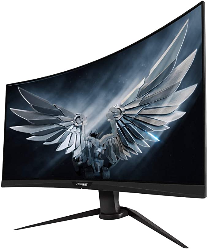 Gigabyte AORUS CV27F 27 Inch Curved VA FHD (1920 x 1080) 165 Hz FreeSync/G-Sync Compatible Gaming Monitor, Black