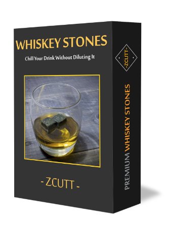 Premium Whiskey Sipping Stones Set of 9 100 Pure Soapstone -- Includes Carrying Pouch  Charcoal Packaging