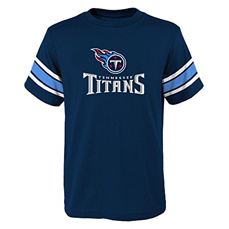 NFL New York Titans Boys "Loyal Fan" Short sleeve Tee, Dark Navy, XL(18)