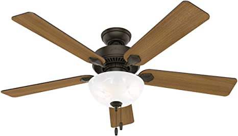 Hunter Fan Company 50901 Swanson Ceiling Fan with LED Bowl Light, 52", New Bronze