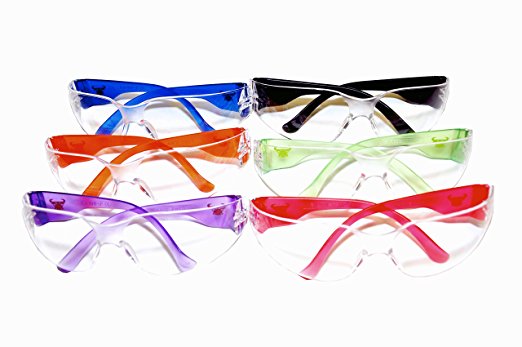 G & F 13016-6 EyePRO Scratch, Impact and Ballistic Resistant Safety Goggles with Clear Lens (6 Pack)