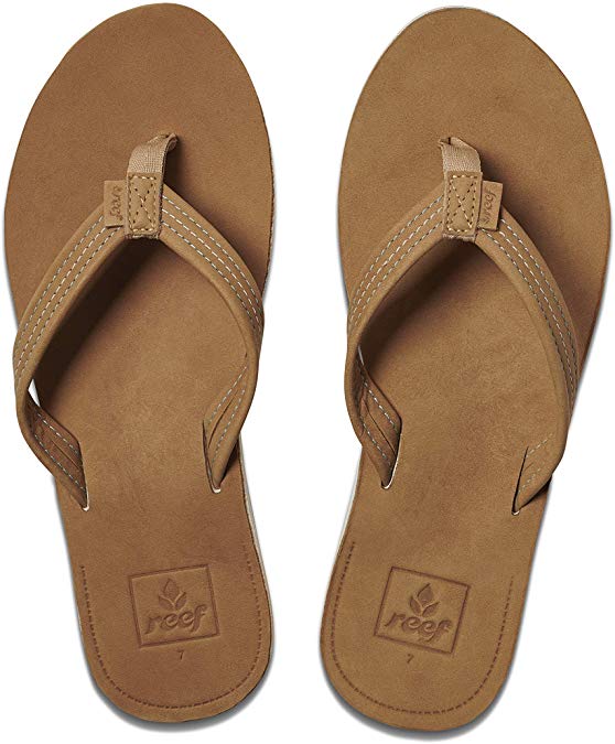 REEF Women's Sandals Voyage Lite Leather| Women's Leather Flip Flops