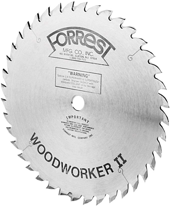 Forrest WW10487100 Woodworker II 10-Inch 48 Tooth ATB 3/32-Inch Kerf Saw Blade with 5/8-Inch Arbor