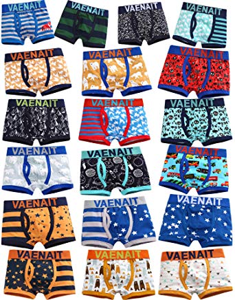 Vaenait baby 2T-7T Boys 6-7 Pack Wide Waistband Underwear Boxer Briefs Set