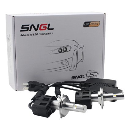 SNGL Super Bright LED Headlight Bulbs - Adjustable Focus Length Conversion Kit - H4 ( 9003 , HB2 ) - 110w 10,400Lm 6000K Cool White - 2 Yr Warranty