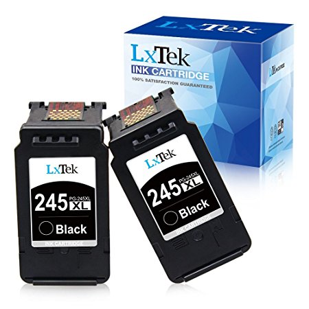 LxTek Ink Cartridge Replacement (2 Black) for Canon 245XL 245 XL PG-245XL PG-245 PG245XL PG245 for Canon Pixma MX492 MG2522 MG2920 MG2922 MG2520 MG2420 MG3020 IP2820 MX490 Printer