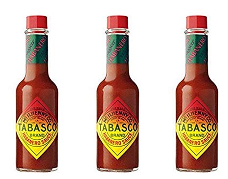 Tabasco Habanero Pepper Hot Sauce, 5 oz (Pack of 3)