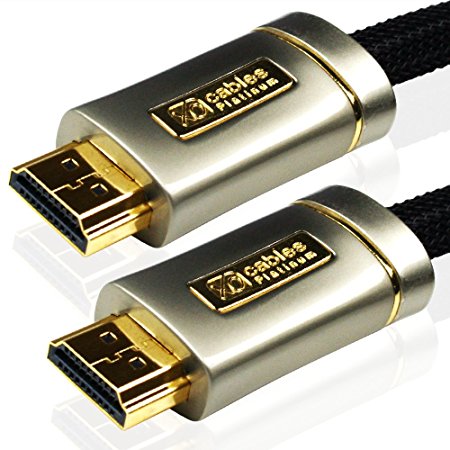 XO Platinum 2m High Speed HDMI Cable (HDMI Type A, HDMI 2.1/2.0b/2.0a/2.0/1.4) - 4K, 3D, UHD, ARC, Full HD, Ultra HD, 2160p, HDR - for PS4, Xbox One, Wii, Sky Q, LCD, LED, UHD, 4k TVs - Black