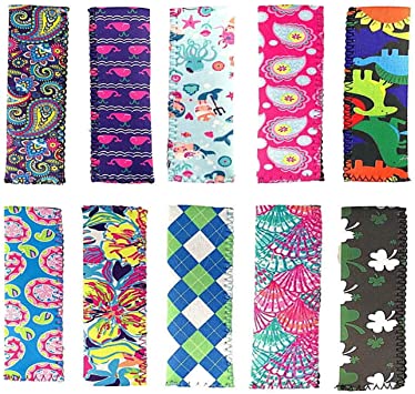 Popsicle Holder, 10 Pack Ice Pop Sleeves, Reusable Neoprene Freezer Pop Sleeves Holder Popsicle Bags, 10 Colors