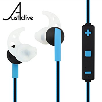 Just Active Best Bluetooth Headphones for Workout, Wireless Exercise Earbuds for Sports, Comfortable Secure in Ear Fit, MIC & 4K Calls, Sweat & Damp Proof for Gym Running, Apple iPad iPhone 7 Samsung