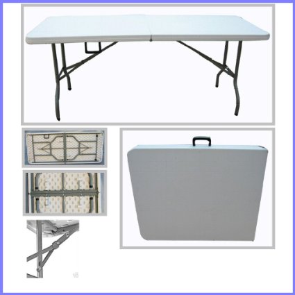 Folding Tables UK 6FT Folding Table, Extra Strength, 400KG Load Capacity with Securing Pins, 2 Year Guarantee